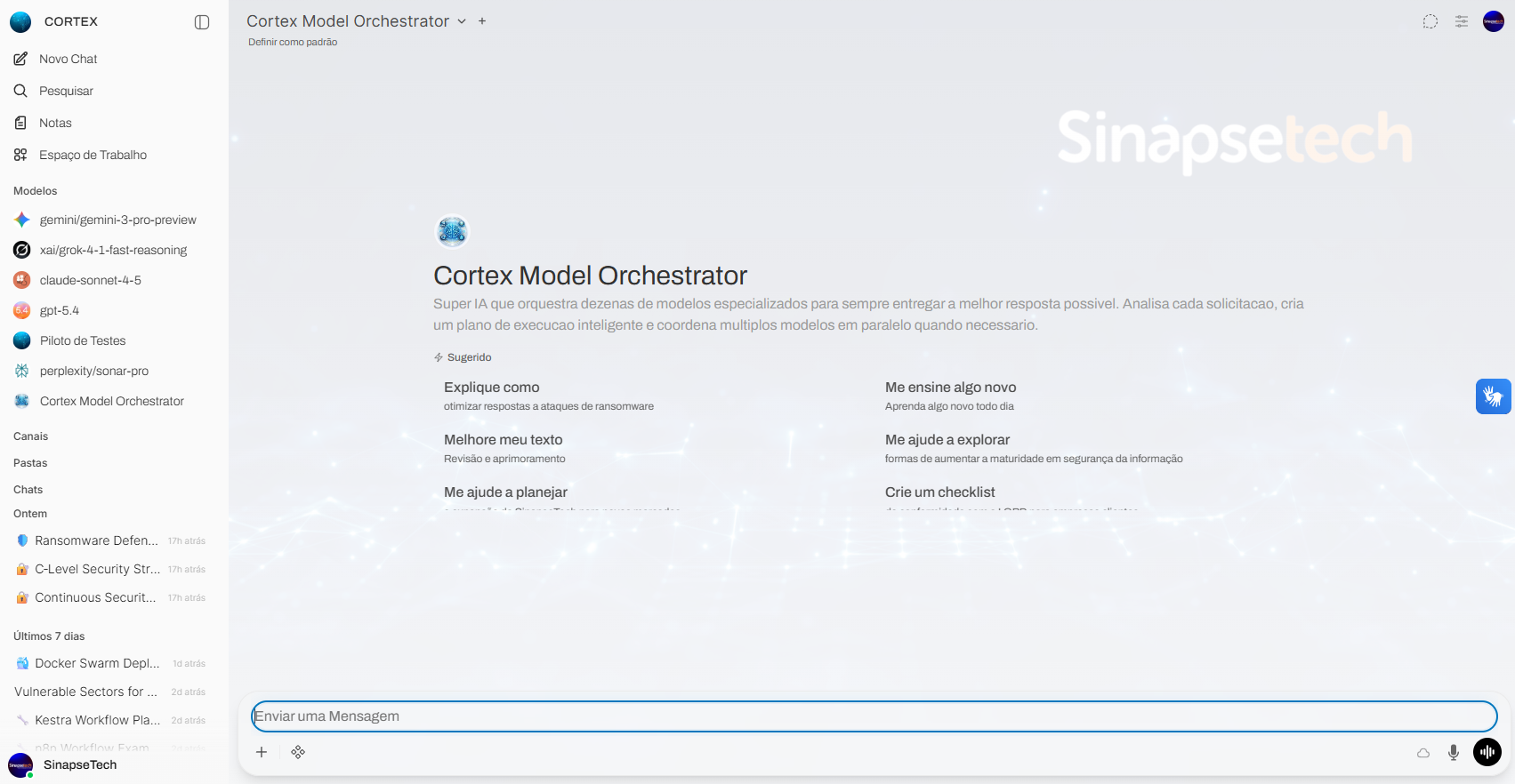 Cortex - Dashboard de telemetria e governança de IA